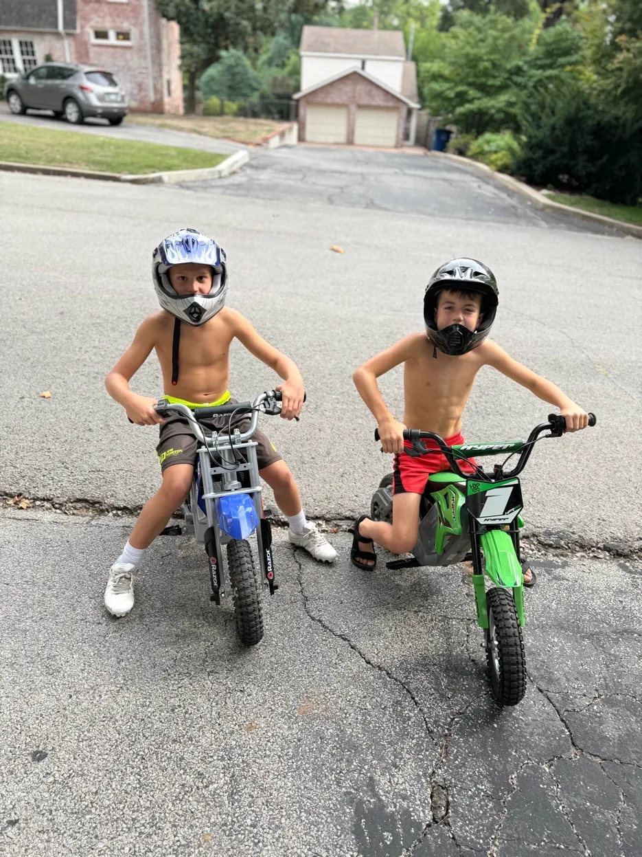 Mini bikes with friends